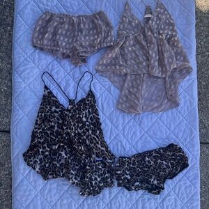 ♥️ Leopard and Gray Women's Sleepwear Set